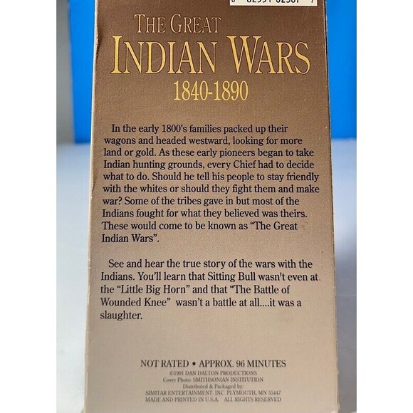 The Great Indian Wars 1840-1890 Sitting Bull Red Cloud ,Wounded Knee 2-VHS Set - Picture 3 of 6